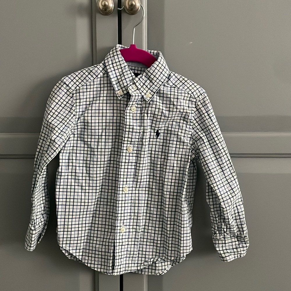 Ralph Lauren long sleeve button down polo size 2T